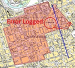 OS Map Issue - Portland Place Fitzrovia Error in Marylebone
